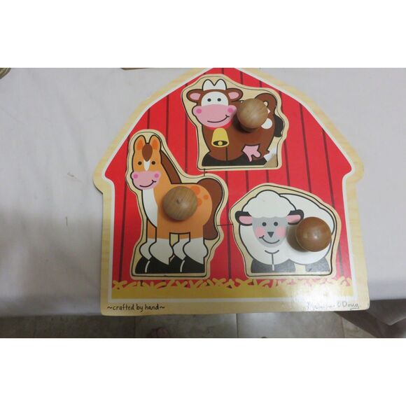 2 MELISSA & DOUG BEGINNERS JUMBO KNOB PUZZLES - Picture 3 of 6